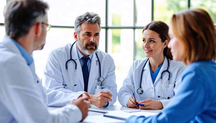 A group of healthcare professionals in a collaborative meeting