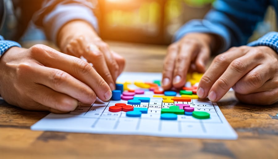 Individual engaging in cognitive training activities