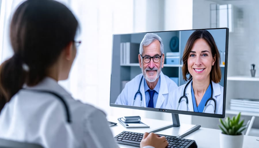 Telemedicine consultation between a doctor and patient