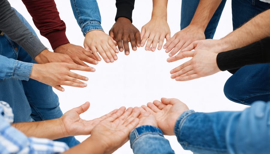 Supportive community gathering of people managing chronic conditions