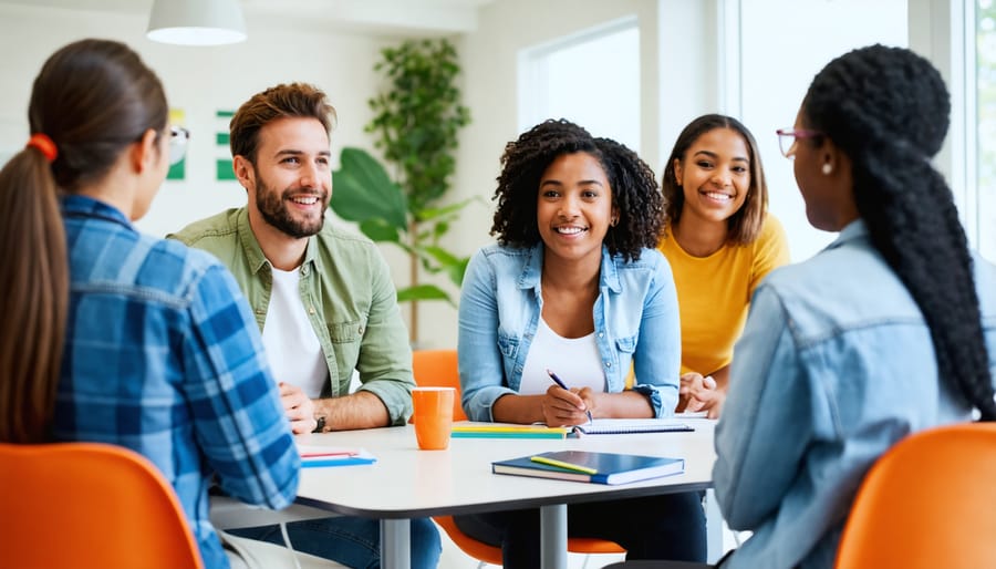 Multi-generational group engaged in an interactive health education session