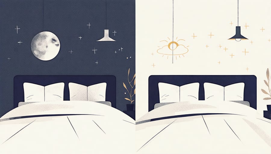 Comparison of healthy and unhealthy bedtime habits including screen time and reading