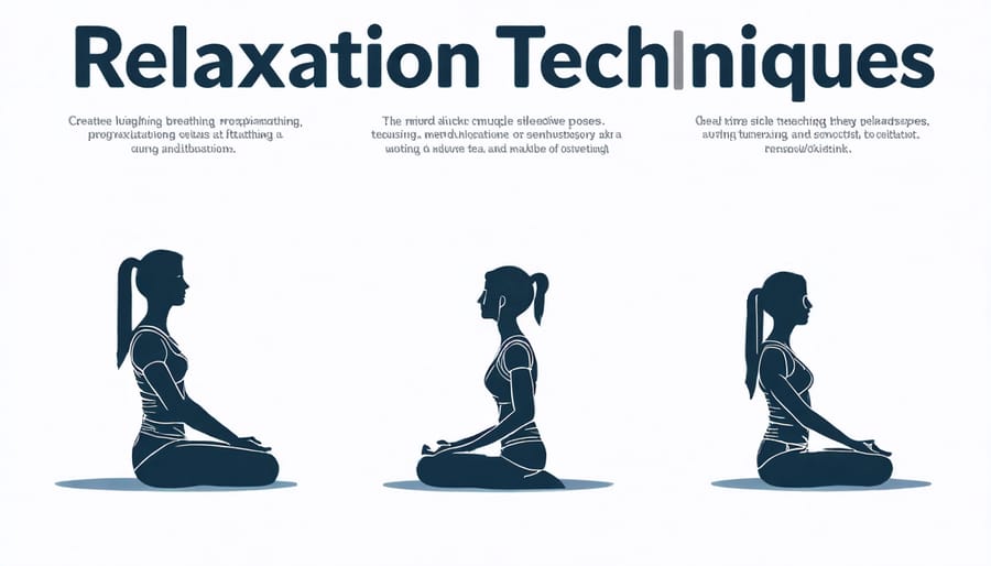 Visual guide demonstrating various relaxation methods for better sleep