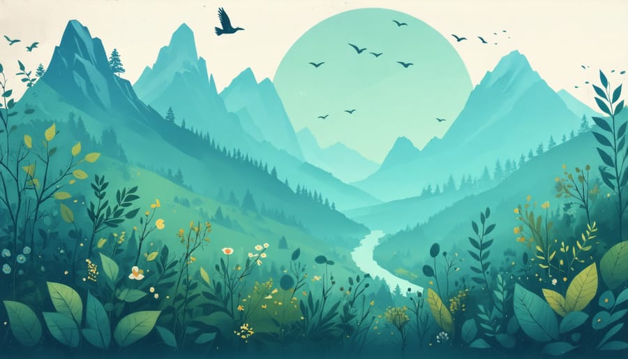 Illustration showing various environmental factors including air quality, workplace ergonomics, and exposure to toxins