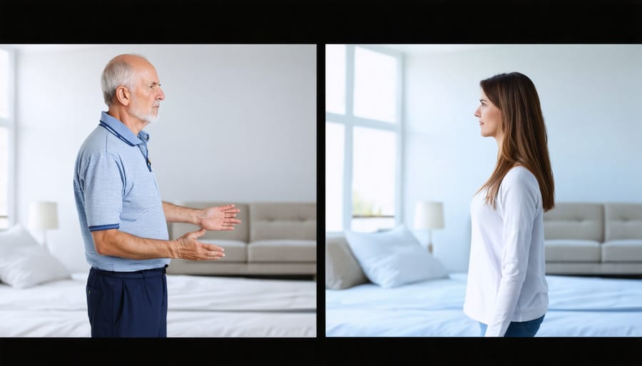 Side-by-side comparison of virtual reality interface and real-world stroke rehabilitation exercises