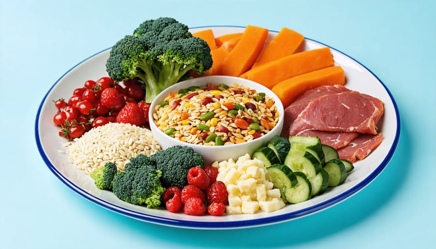 Healthy meal made with locally sourced Alberta ingredients including vegetables, quinoa, and lean protein