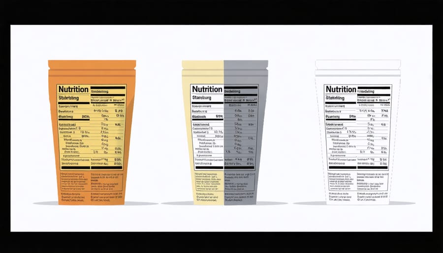 Side-by-side comparison of traditional and personalized nutrition facts labels