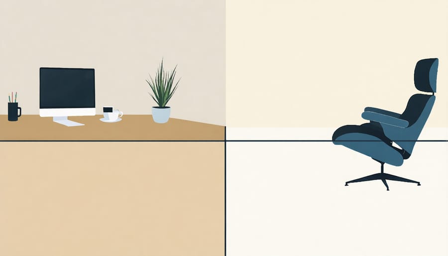 Visual representation of work-life balance strategies for remote workers