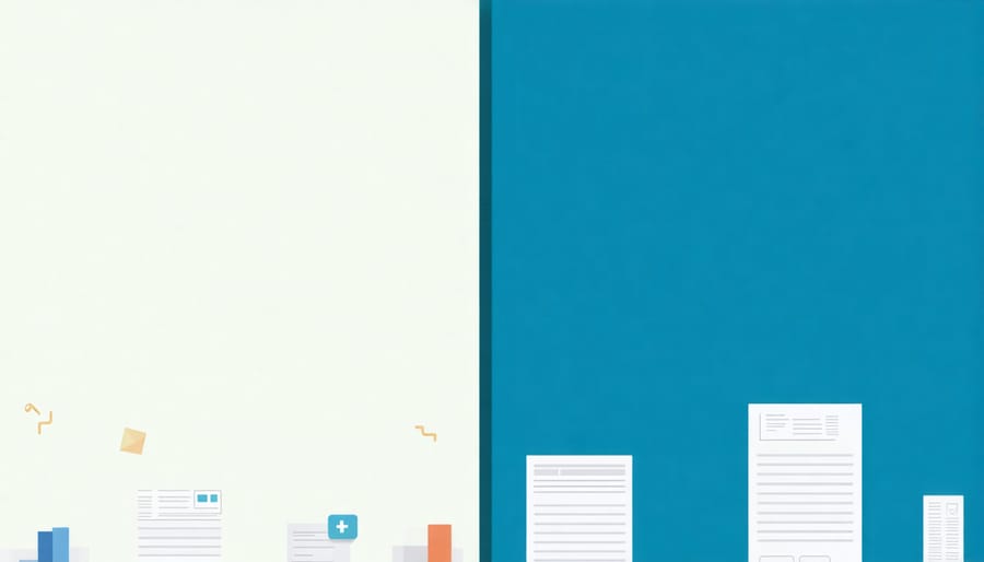 Comparison between digital health apps on a tablet and traditional paper medical charts