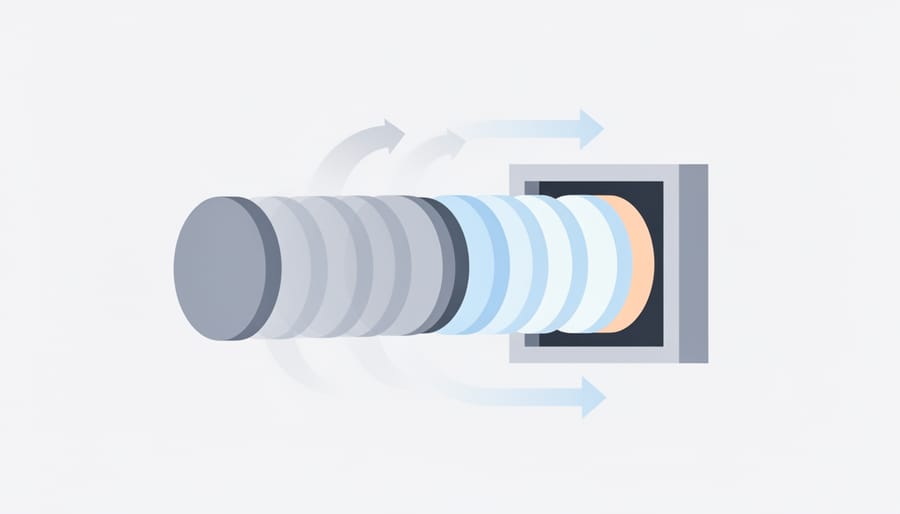 Hands installing a replacement under-sink water filter cartridge into its housing